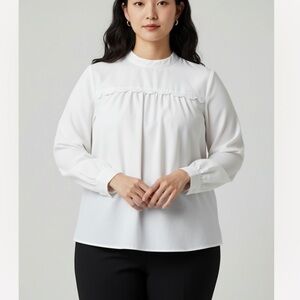 crown & ivy White Blouse